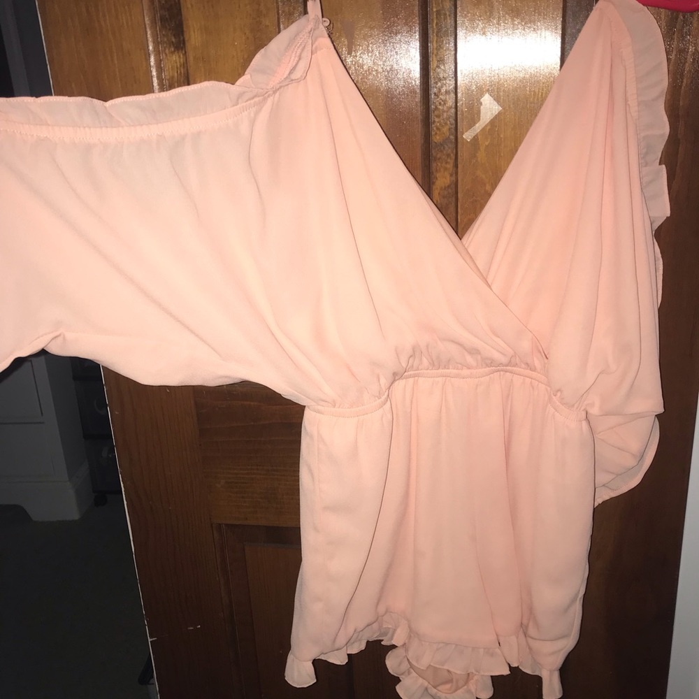XS Pink Romper. Worn once.